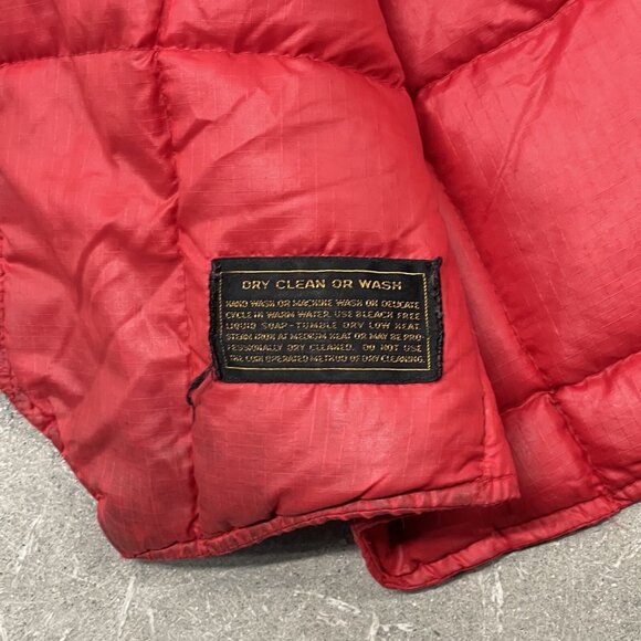 RARE Vintage Eddie Bauer Goose Down Quilted Cherry Red Vest - Picture 5 of 8